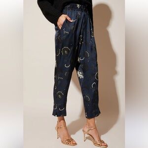 New TUCKER NYC Julia Pant Legacy Lace Size Small Stretch Silk Charmeuse Luxury